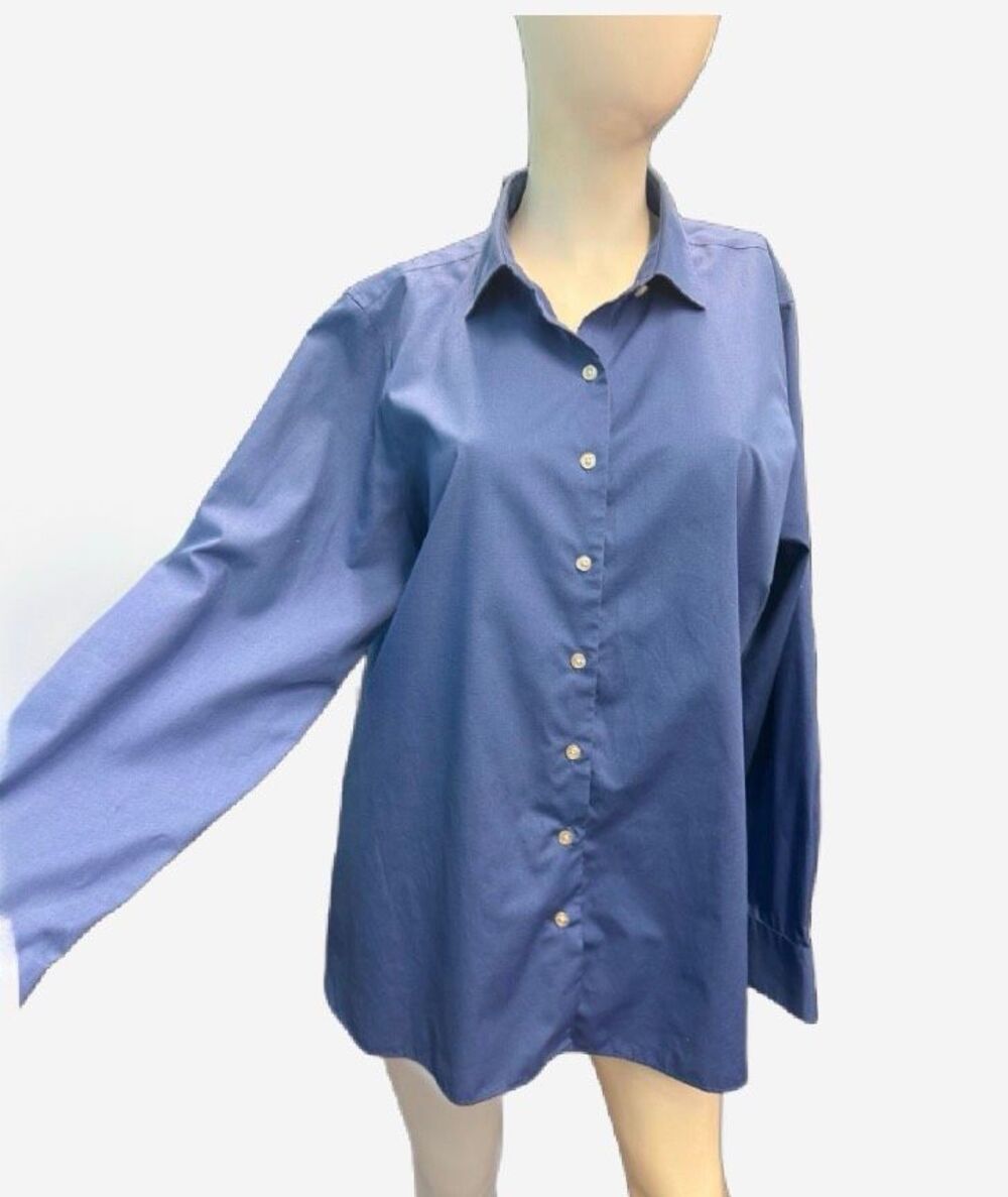 Lands End Blue Button Down Shirt Women’s Size 20W